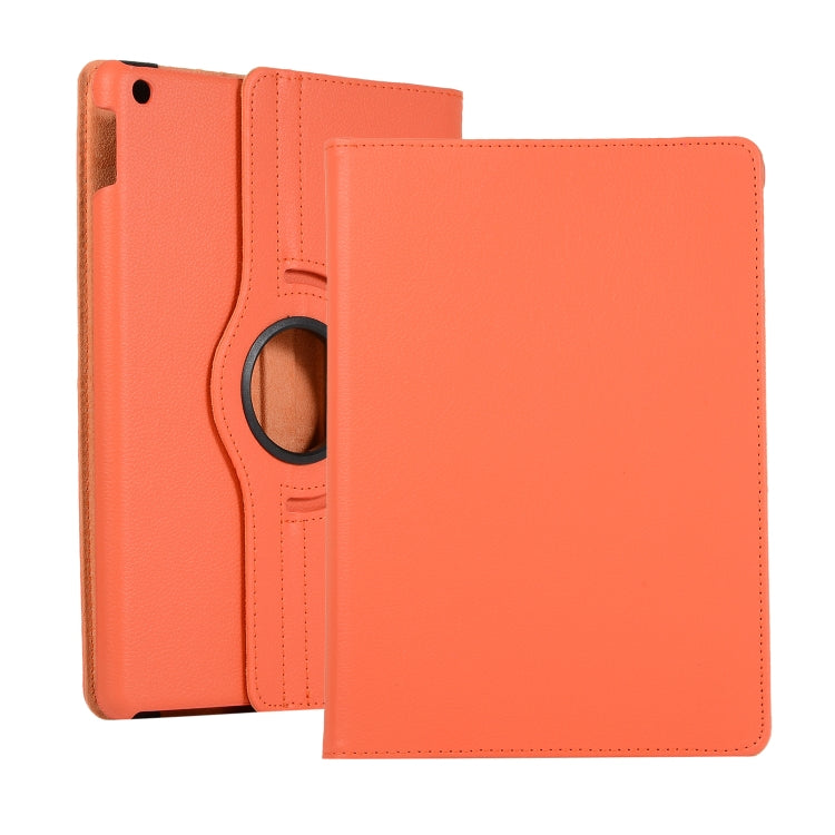 For Lenovo M10 Plus 3rd Litchi Texture 360 Degrees Rotation Leather Tablet Case with Holder(Orange) by bashfashion