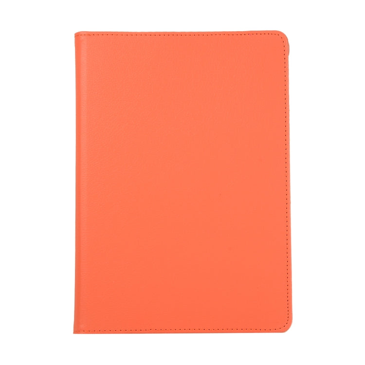 For Lenovo M10 Plus 3rd Litchi Texture 360 Degrees Rotation Leather Tablet Case with Holder(Orange) by bashfashion
