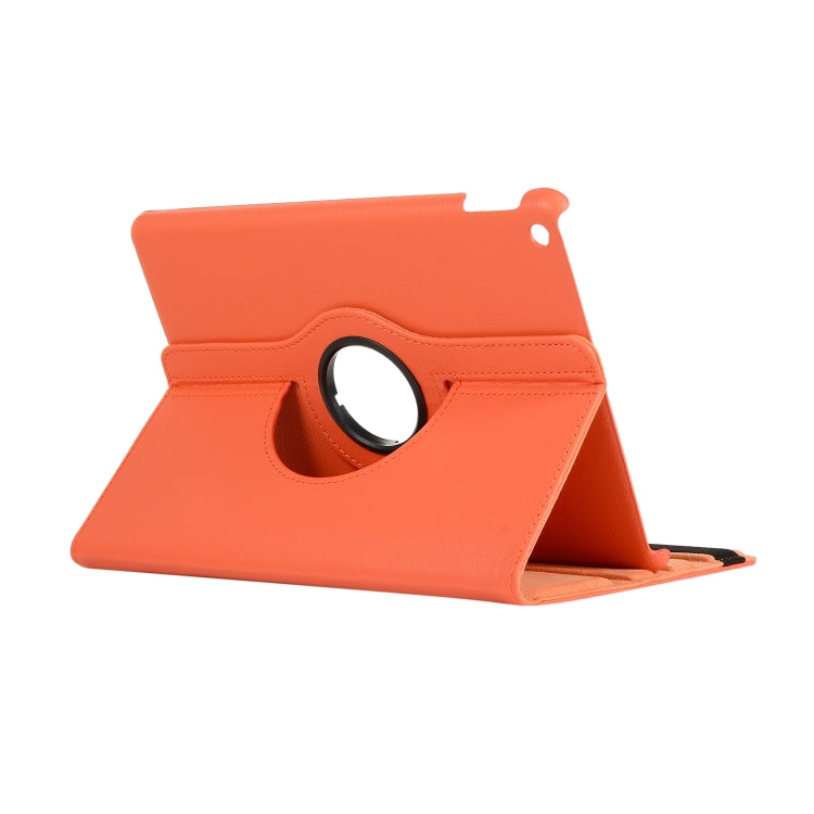 For Lenovo M10 Plus 3rd Litchi Texture 360 Degrees Rotation Leather Tablet Case with Holder(Orange) by bashfashion