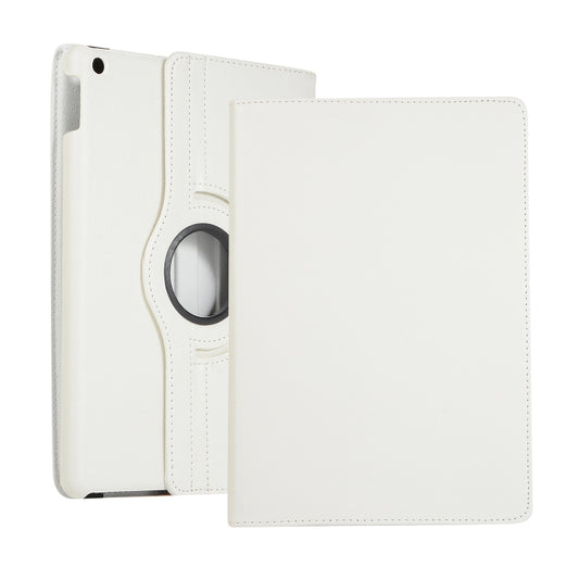 For Lenovo M10 Plus 3rd Litchi Texture 360 Degrees Rotation Leather Tablet Case with Holder(White) by bashfashion