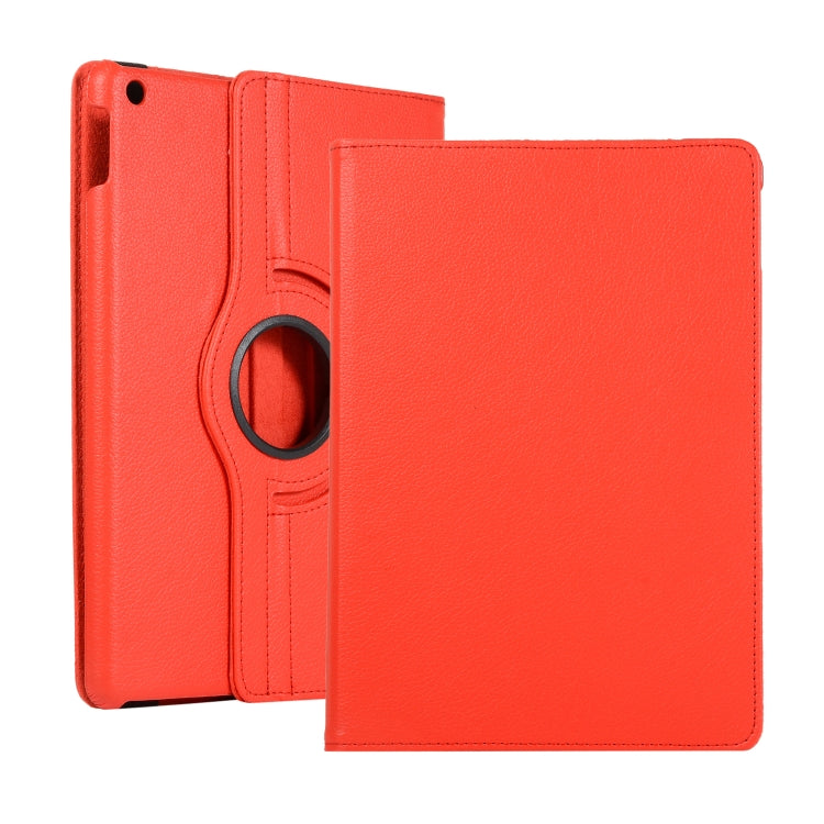 For Lenovo M10 Plus 3rd Litchi Texture 360 Degrees Rotation Leather Tablet Case with Holder(Red) by bashfashion