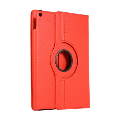 For Lenovo M10 Plus 3rd Litchi Texture 360 Degrees Rotation Leather Tablet Case with Holder(Red) by bashfashion