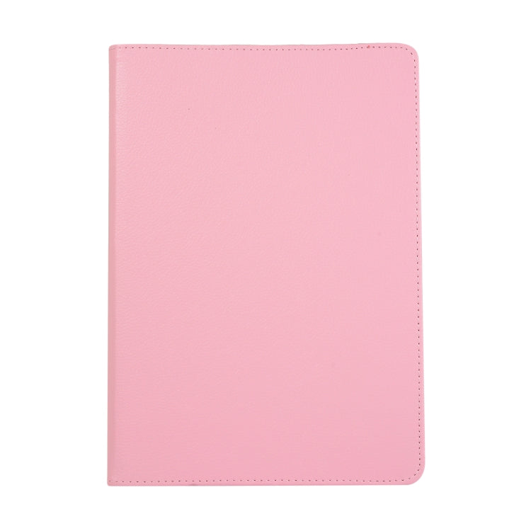 For Lenovo M10 Plus 3rd Litchi Texture 360 Degrees Rotation Leather Tablet Case with Holder(Pink) by bashfashion
