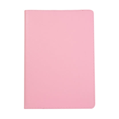 For Lenovo M10 Plus 3rd Litchi Texture 360 Degrees Rotation Leather Tablet Case with Holder(Pink) by bashfashion