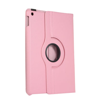 For Lenovo M10 Plus 3rd Litchi Texture 360 Degrees Rotation Leather Tablet Case with Holder(Pink) by bashfashion