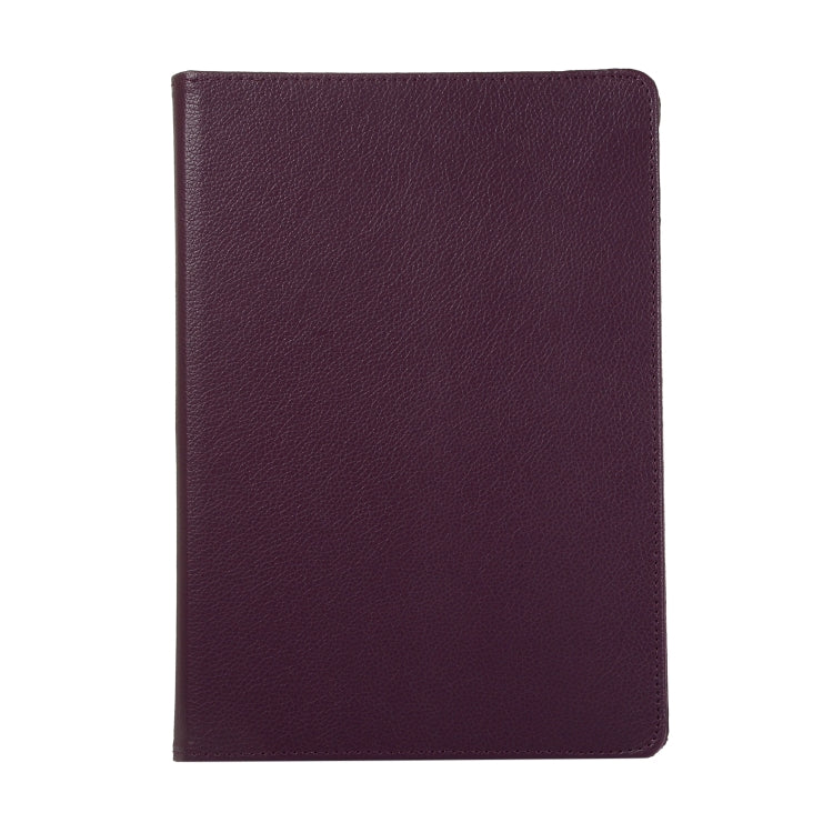 For Lenovo M10 Plus 3rd Litchi Texture 360 Degrees Rotation Leather Tablet Case with Holder(Purple) by bashfashion