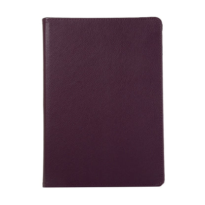 For Lenovo M10 Plus 3rd Litchi Texture 360 Degrees Rotation Leather Tablet Case with Holder(Purple) by bashfashion