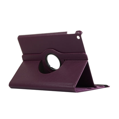 For Lenovo M10 Plus 3rd Litchi Texture 360 Degrees Rotation Leather Tablet Case with Holder(Purple) by bashfashion