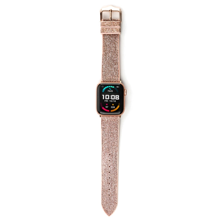 Glitter Starry Sky Watch Band For Apple Watch Series 9&8&7 41mm / SE 3&SE 2&6&SE&5&4 40mm / 3&2&1 38mm(Pink) by bashfashion