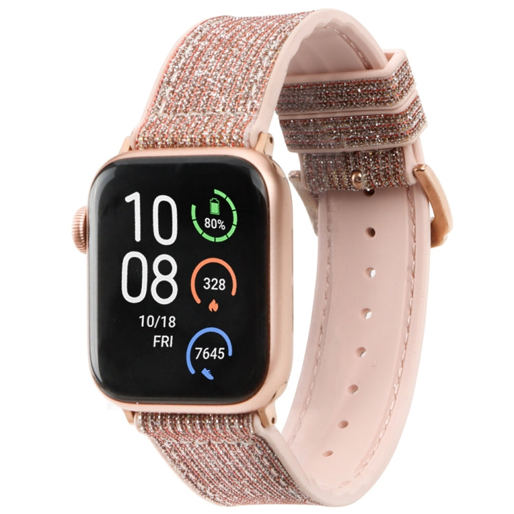 Glitter Starry Sky Watch Band For Apple Watch Ultra 49mm&Watch Ultra 2 49mm / Series 9&8&7 45mm / SE 3&SE 2&6&SE&5&4 44mm / 3&2&1 42mm(Pink) by bashfashion