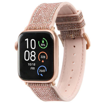 Glitter Starry Sky Watch Band For Apple Watch Ultra 49mm&Watch Ultra 2 49mm / Series 9&8&7 45mm / SE 3&SE 2&6&SE&5&4 44mm / 3&2&1 42mm(Pink) by bashfashion