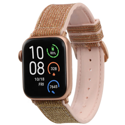 Glitter Starry Sky Watch Band For Apple Watch Ultra 49mm&Watch Ultra 2 49mm / Series 9&8&7 45mm / SE 3&SE 2&6&SE&5&4 44mm / 3&2&1 42mm(Gold) by bashfashion