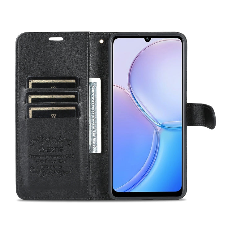 For Huawei Maimang 11 AZNS Sheepskin Texture Flip Leather Phone Case(Black) by AZNS