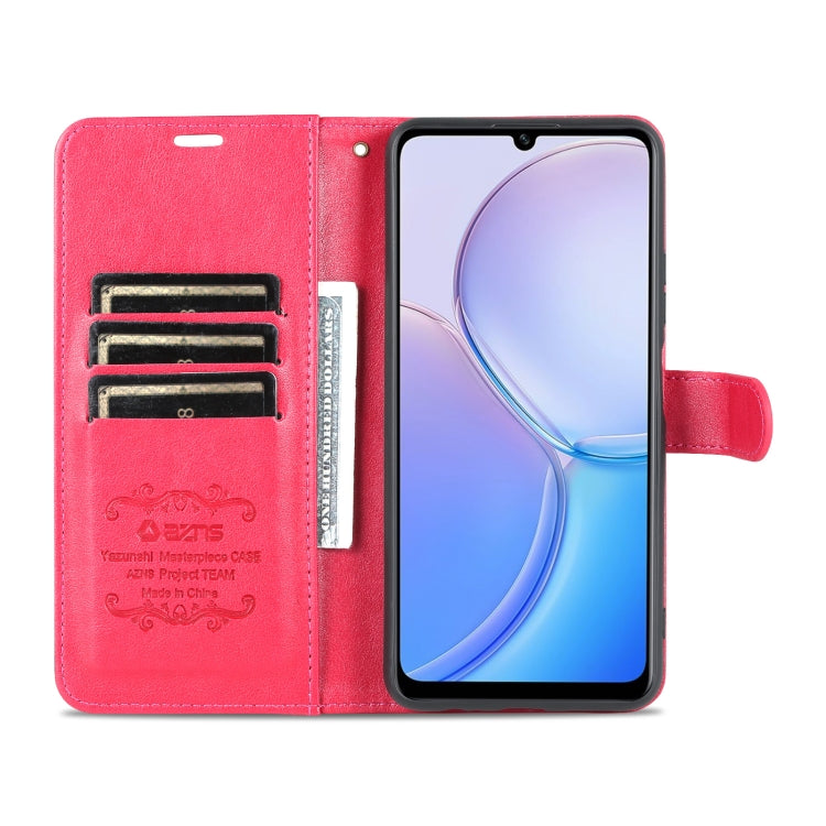 For Huawei Maimang 11 AZNS Sheepskin Texture Flip Leather Phone Case(Red) by AZNS