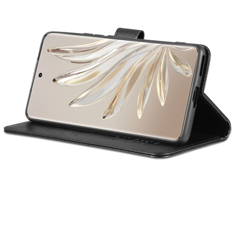 For Honor 70 AZNS Sheepskin Texture Flip Leather Phone Case(Black) by AZNS