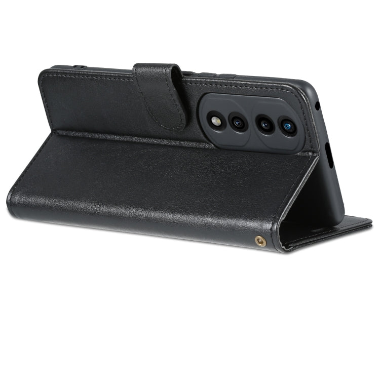 For Honor 70 AZNS Sheepskin Texture Flip Leather Phone Case(Black) by AZNS