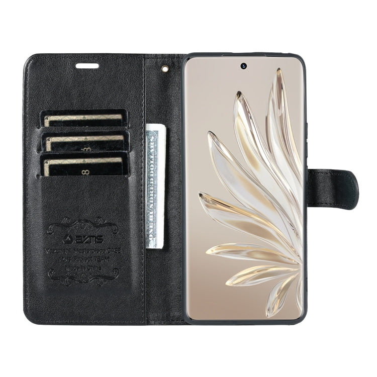 For Honor 70 AZNS Sheepskin Texture Flip Leather Phone Case(Black) by AZNS