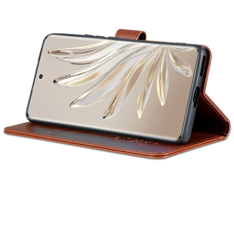 For Honor 70 AZNS Sheepskin Texture Flip Leather Phone Case(Brown) by AZNS