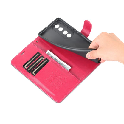 For Honor 70 Pro AZNS Sheepskin Texture Flip Leather Phone Case(Red) by AZNS