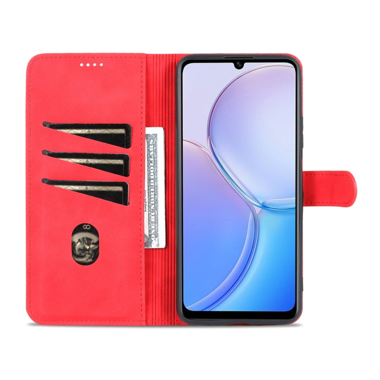For Huawei Maimang 11 AZNS Skin Feel Calf Texture Flip Leather Phone Case(Red) by AZNS