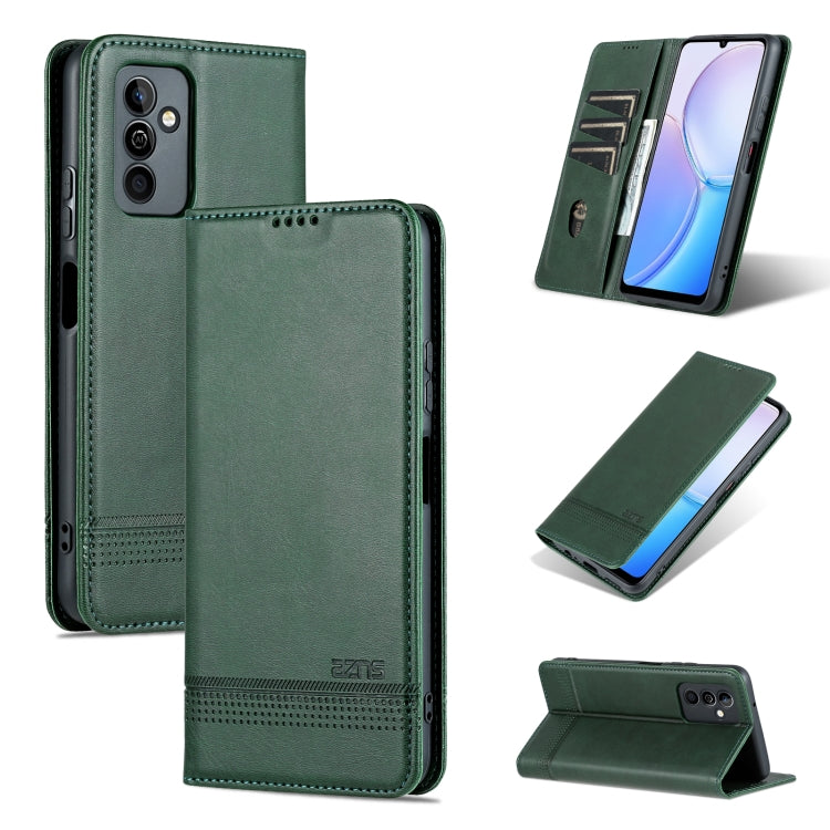 For Huawei Maimang 11 AZNS Magnetic Calf Texture Flip Leather Phone Case(Dark Green) by AZNS