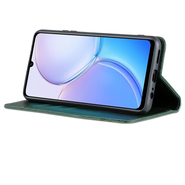 For Huawei Maimang 11 AZNS Magnetic Calf Texture Flip Leather Phone Case(Dark Green) by AZNS