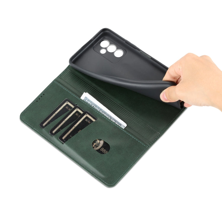For Huawei Maimang 11 AZNS Magnetic Calf Texture Flip Leather Phone Case(Dark Green) by AZNS