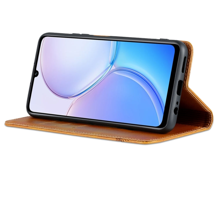 For Huawei Maimang 11 AZNS Magnetic Calf Texture Flip Leather Phone Case(Light Brown) by AZNS