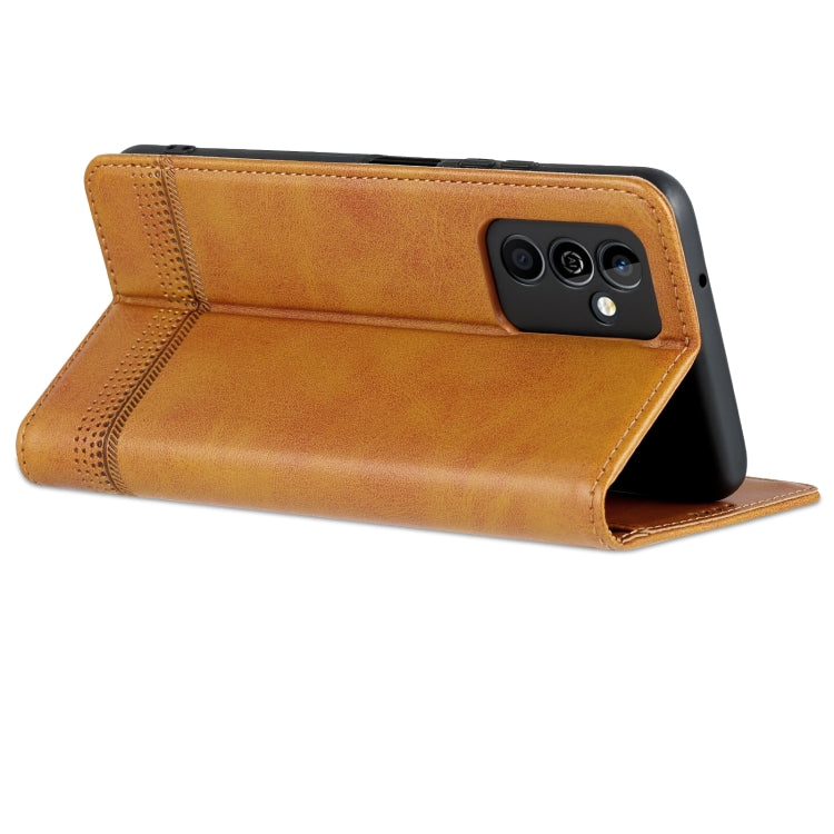 For Huawei Maimang 11 AZNS Magnetic Calf Texture Flip Leather Phone Case(Light Brown) by AZNS