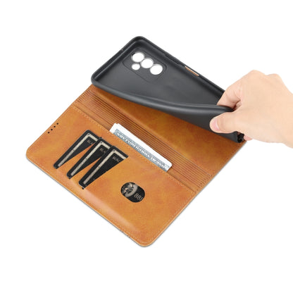 For Huawei Maimang 11 AZNS Magnetic Calf Texture Flip Leather Phone Case(Light Brown) by AZNS