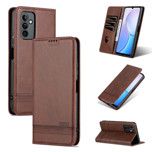 For Huawei Maimang 11 AZNS Magnetic Calf Texture Flip Leather Phone Case(Dark Brown) by AZNS