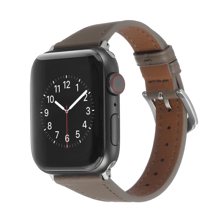 Genuine Leather Watch Band For Apple Watch Series 9&8&7 41mm / SE 3&SE 2&6&SE&5&4 40mm / 3&2&1 38mm(Light Brown) by bashfashion