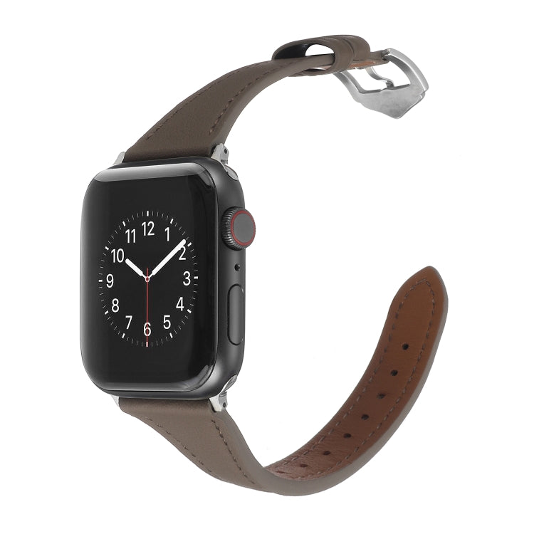 Genuine Leather Watch Band For Apple Watch Series 9&8&7 41mm / SE 3&SE 2&6&SE&5&4 40mm / 3&2&1 38mm(Light Brown) by bashfashion