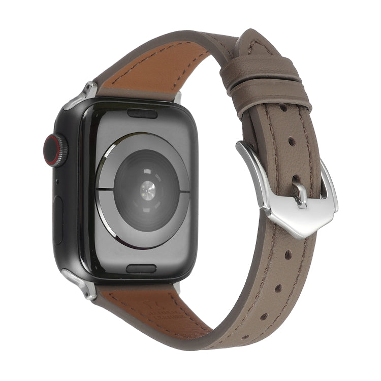 Genuine Leather Watch Band For Apple Watch Series 9&8&7 41mm / SE 3&SE 2&6&SE&5&4 40mm / 3&2&1 38mm(Light Brown) by bashfashion