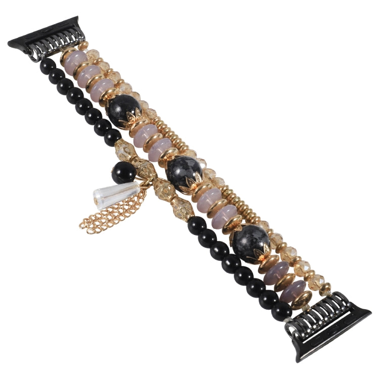Chain Tassel Watch Band For Apple Watch Series 9&8&7 41mm / SE 3&SE 2&6&SE&5&4 40mm / 3&2&1 38mm(Black) by bashfashion