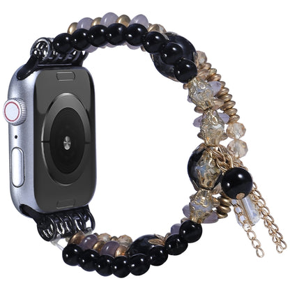 Chain Tassel Watch Band For Apple Watch Series 9&8&7 41mm / SE 3&SE 2&6&SE&5&4 40mm / 3&2&1 38mm(Black) by bashfashion