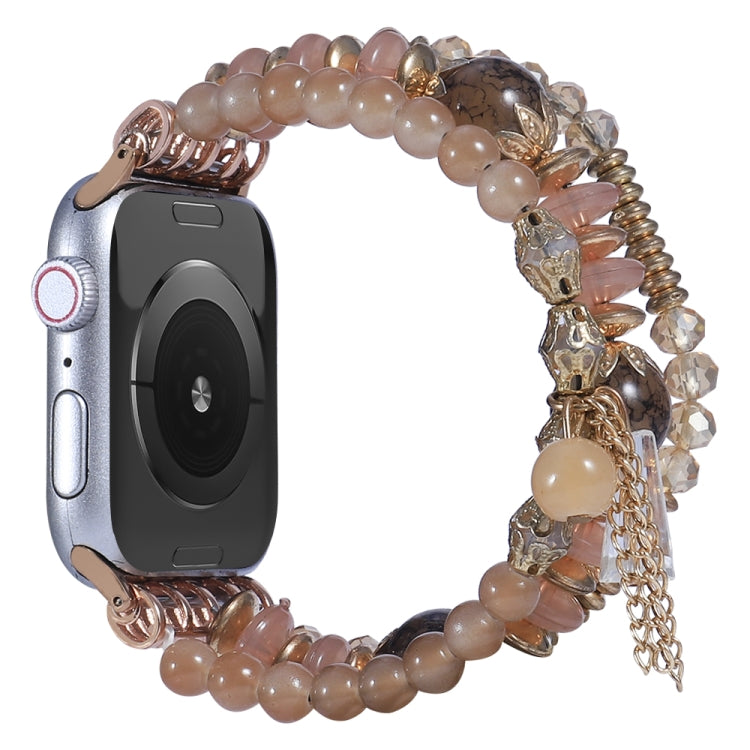 Chain Tassel Watch Band For Apple Watch Series 9&8&7 41mm / SE 3&SE 2&6&SE&5&4 40mm / 3&2&1 38mm(Light Coffee) by bashfashion