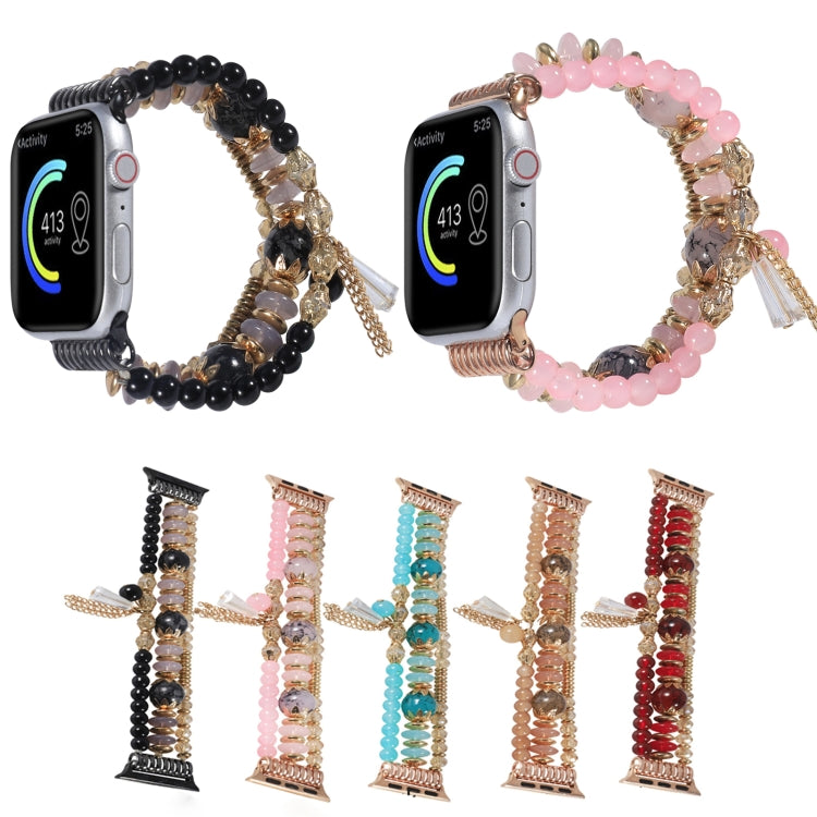 Chain Tassel Watch Band For Apple Watch Series 9&8&7 41mm / SE 3&SE 2&6&SE&5&4 40mm / 3&2&1 38mm(Black) by bashfashion