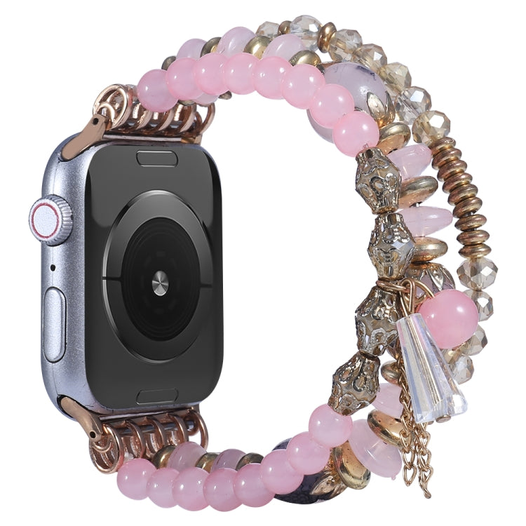 Chain Tassel Watch Band For Apple Watch Ultra 49mm&Watch Ultra 2 49mm / Series 9&8&7 45mm / SE 3&SE 2&6&SE&5&4 44mm / 3&2&1 42mm(Pink) by bashfashion