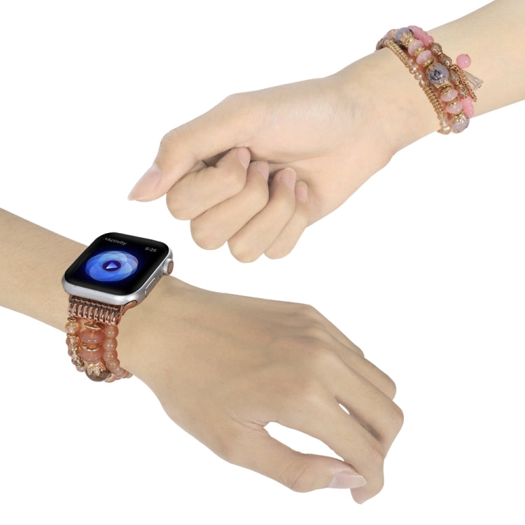 Chain Tassel Watch Band For Apple Watch Ultra 49mm&Watch Ultra 2 49mm / Series 9&8&7 45mm / SE 3&SE 2&6&SE&5&4 44mm / 3&2&1 42mm(Light Coffee) by bashfashion