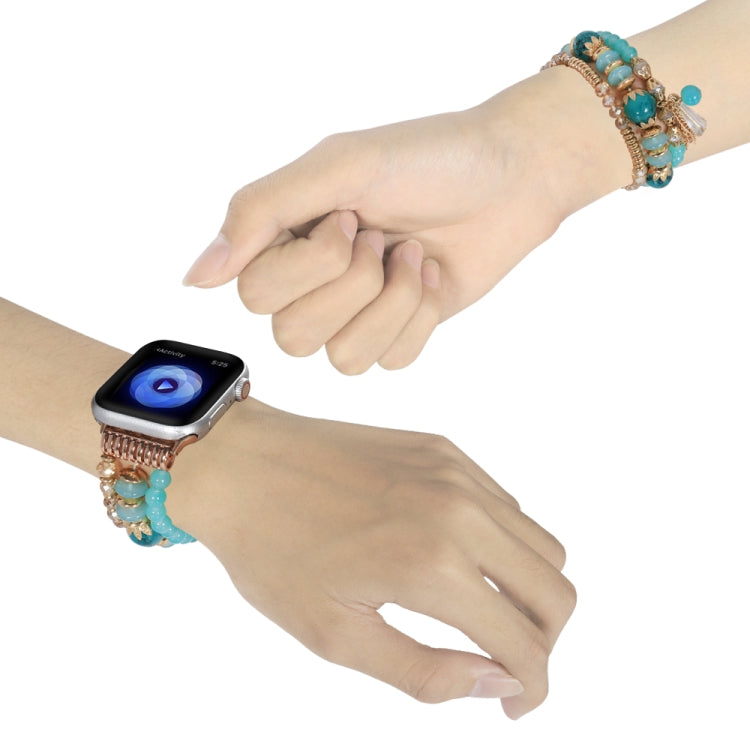 Chain Tassel Watch Band For Apple Watch Ultra 49mm&Watch Ultra 2 49mm / Series 9&8&7 45mm / SE 3&SE 2&6&SE&5&4 44mm / 3&2&1 42mm(Lake Blue) by bashfashion