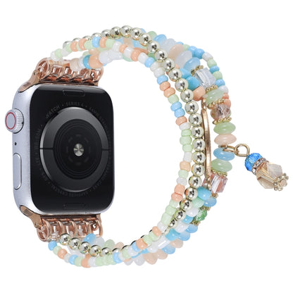 Eye Bead Chain Watch Band For Apple Watch Ultra 49mm&Watch Ultra 2 49mm / Series 9&8&7 45mm / SE 3&SE 2&6&SE&5&4 44mm / 3&2&1 42mm(Colorful) by bashfashion