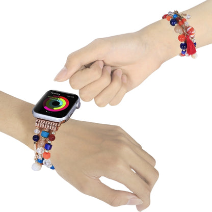 Round Bead Chain Watch Band For Apple Watch Ultra 49mm&Watch Ultra 2 49mm / Series 9&8&7 45mm / SE 3&SE 2&6&SE&5&4 44mm / 3&2&1 42mm(Colorful) by bashfashion