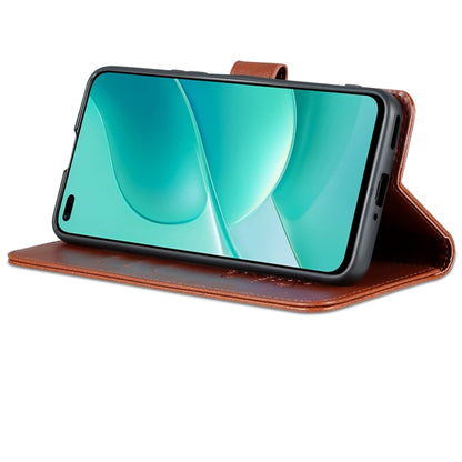 For Huawei Nova 9Z 5G AZNS Sheepskin Texture Flip Leather Phone Case(Brown) by AZNS