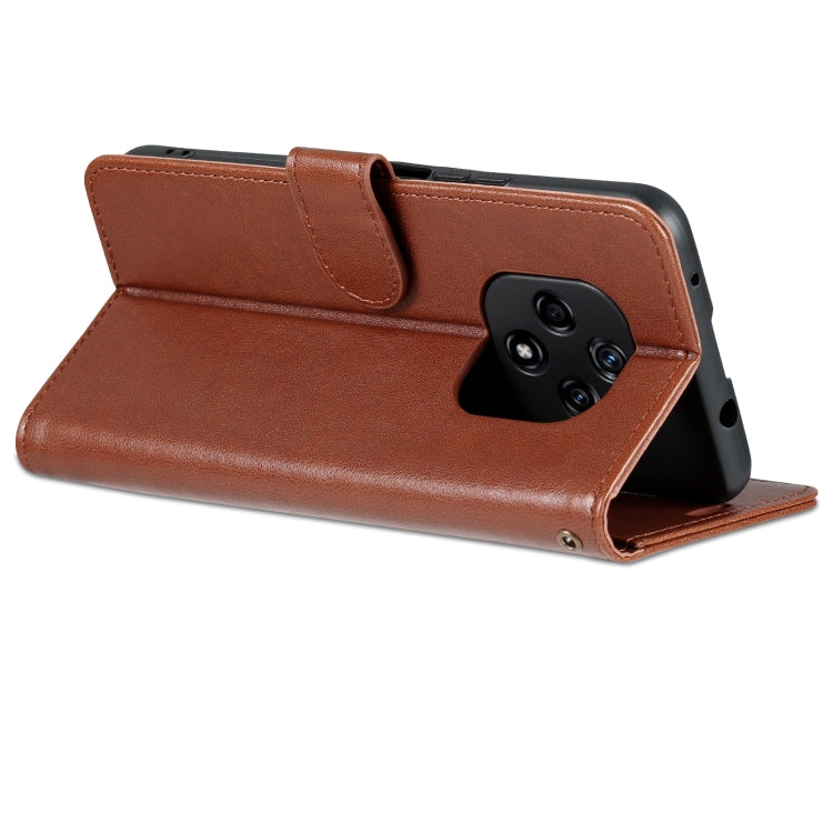 For Huawei Nova 9Z 5G AZNS Sheepskin Texture Flip Leather Phone Case(Brown) by AZNS