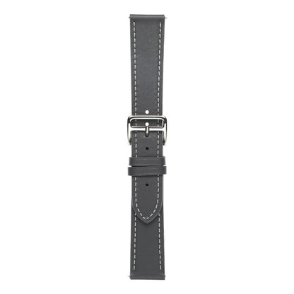 For Samsung Galaxy Watch4 20mm Plain Weave Genuine Leather Watch Band(Grey) by bashfashion