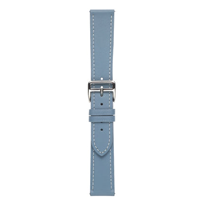 For Samsung Galaxy Watch4 20mm Plain Weave Genuine Leather Watch Band(Sky Blue) by bashfashion