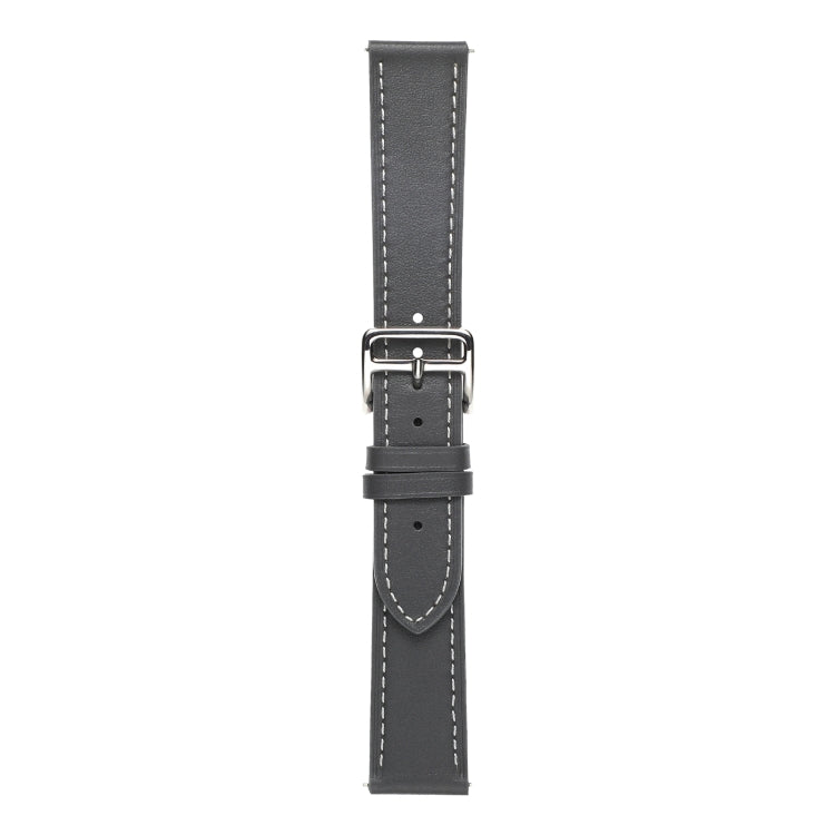 For Huawei Watch GT 3 Pro 22mm Plain Weave Genuine Leather Watch Band(Grey) by bashfashion