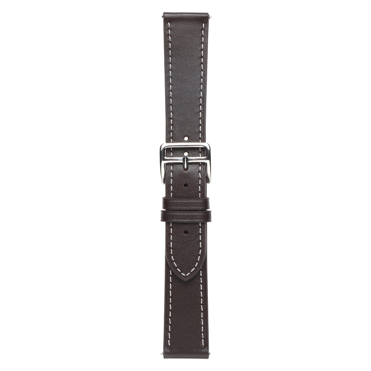 For Huawei Watch GT 3 Pro 22mm Plain Weave Genuine Leather Watch Band(Coffee) by bashfashion