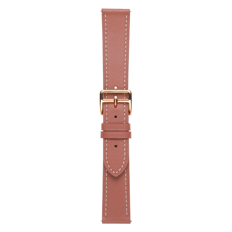 For Huawei Watch GT 3 Pro 22mm Plain Weave Genuine Leather Watch Band(Dark Pink) by bashfashion